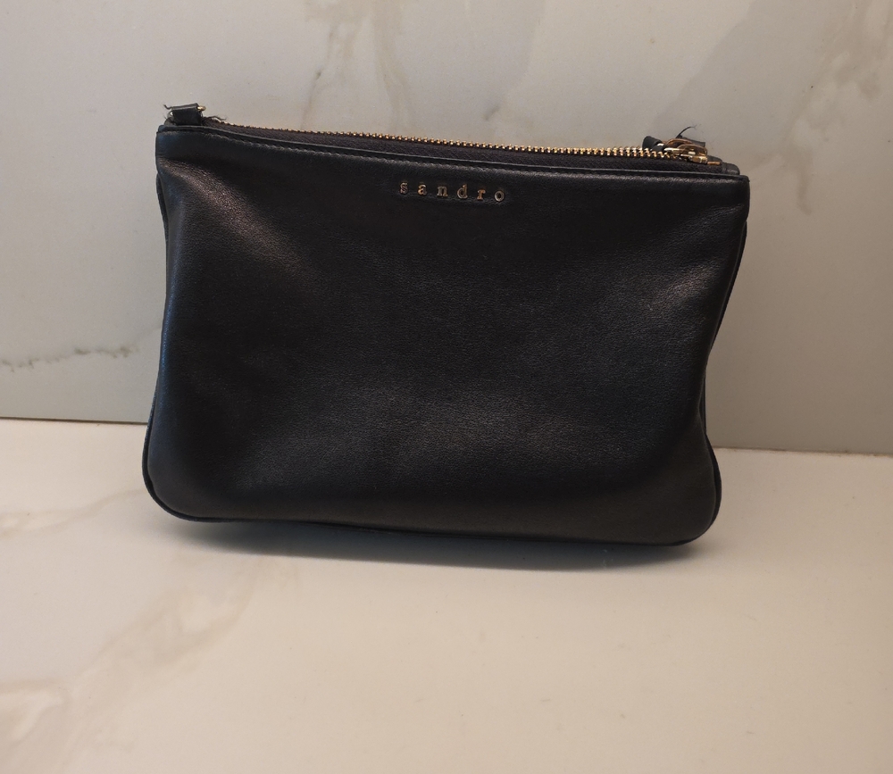 Sandro Sleek Black Wristlet